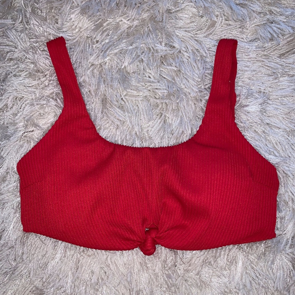 Hollister, Size M, Red Bathing Suit Top
